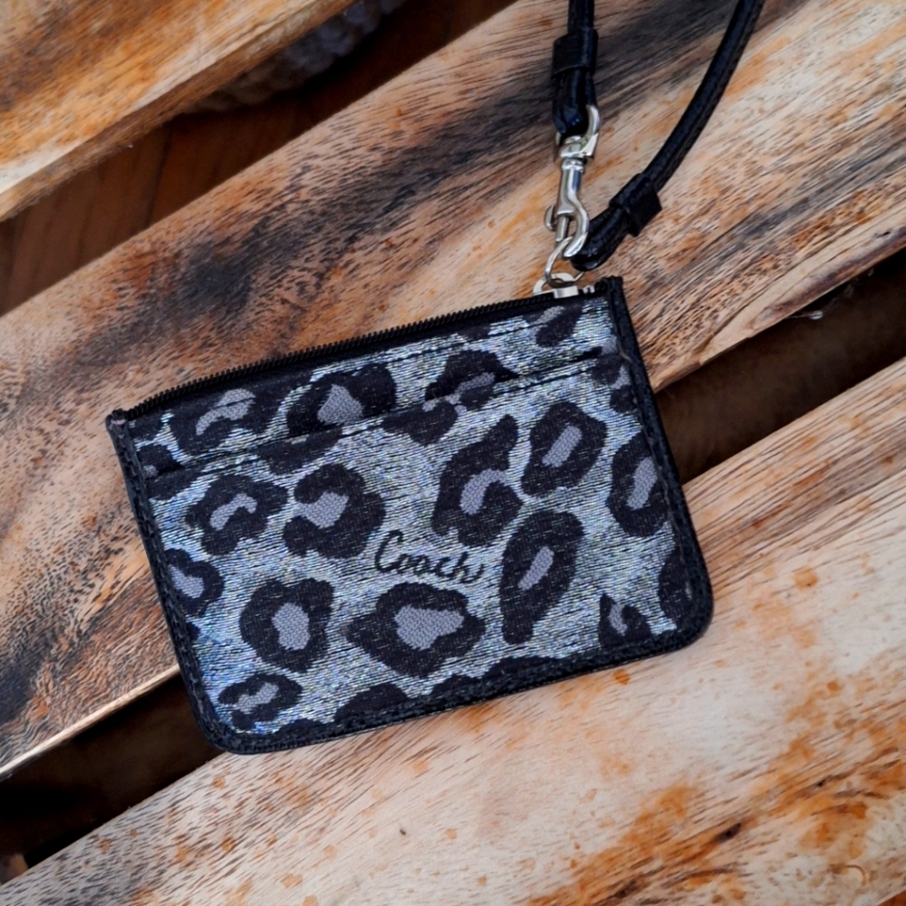 Small black coach wristlet